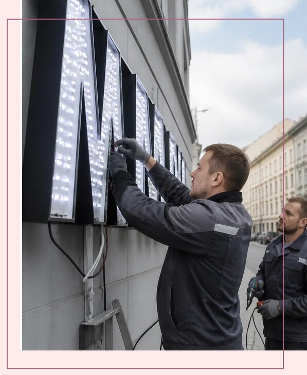 Изготовление и монтаж светодиодных LED вывесок в Тайшете